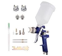 KATSU HVLP Pistola a Spruzzo Gravità 600CC con 3 Ugelli in Rame 1,4/1,7/2,0mm Spruzzatore Pneumatico ad Aria per Verniciatura di Mobili di Auto Decorativa Spruzzatura
