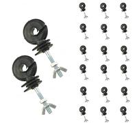 KATSU Isolatori ad Anello per Recinzione Elettrica 20X, Isolatori ad Anello a Vite Zincati Impieghi Gravosi Accessori per Recinzione Elettrica per Pali di Legno 667105
