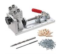 KATSU Kit di Maschere per Fori Tascabili, Dima per Fori a Tasca per Legno, Guida di Perforazione Portatile per la Lavorazione del Legno in Alluminio, Strumento di Localizzazione del Punzone 105418
