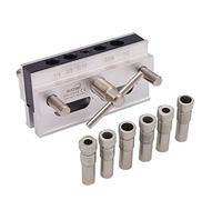 KATSU Kit Maschera di Centraggio Autocentrante, Misure Imperiali, Guida per la Perforazione del Foro Strumento di Localizzazione del Posizionatore per la Lavorazione del Legno per Legni Spessi 105409