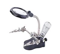 KATSU Lente d'Ingrandimento per Saldatura con Lampada a LED Terza Mano con Lente d'Ingrandimento, Che Aiuta Le Mani con Clip Lente d'Ingrandimento 3.5X 12X Dispositivi di Tenuta per Saldatura con Clip a Coccodrillo per Lavori di Riparazione di Assemblaggio 990747