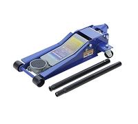 KATSU Martinetto Idraulico 3 T Cric Auto Basso Profilo Altezza Massima di Sollevamento 505mm con Doppio Pistone e Ruote Bidirezionali per Auto Veicoli Assetto Basso Ribassato
