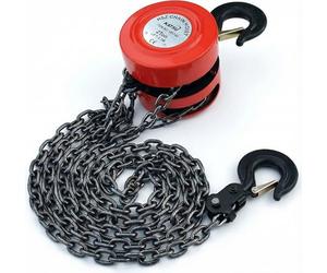 KATSU Paranco a Catena 2 Ton 2000kg 2,5m Altezza di Sollevamento, Robusto Gancio di Sicurezza, Garage Motore per Auto Strumento di Sollevamento per Carichi Pesanti 181742