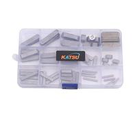 KATSU Set di chiavi per Albero Motore chiave per piuma 60 Pezzi 3-12mm Estremità Arrotondata Albero di Trasmissione Parallelo Assortimento Chiavette
