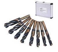 KATSU Set di Punte Trapano con Gambo Ridotto 8 Pezzi, 9/16"-1" Imperiale in Acciaio ad Alta Velocità HSS Punte per Trapano Elicoidale da Fabbro 1/2" Gambo per Legno Metallo Acciaio 12697006