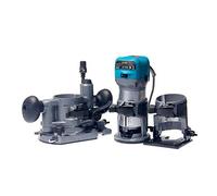 KATSU Set di Rifilatore Fresatrice Verticale per Legno Elettrica 220V 710W con 3 Basi + 3 Pinze da 6mm, 8mm e 10mm