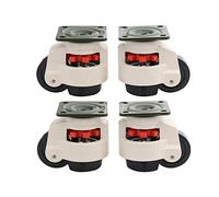 KATSU Set di Ruote Piroettanti 4 Pezzi, Ruote Orientabili Livellanti GD-80F per Macchina Retrattile per Macchinari Pesanti, Banco da Lavoro, Tavolo di Saldatura 5505684