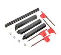 KATSU Set di Utensili da Tornitura Taglio per tornio 4 Pezzi con 4 Inserti Indic
