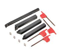 KATSU Set di Utensili da Tornitura Taglio per tornio 4 Pezzi con 4 Inserti Indicizzabili S12M-SDUCR07 SDJCR1212H07 SDJCL1212H07 SDNCN1212H07 Inserti 111103