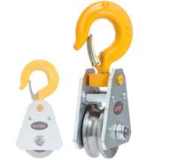 KATSU Tools 1 tonnellata di fune metallica cuscinetto puleggia ruota paranco verricello blocco snatch block, 10 mm diametro massimo della fune, per officina di costruzione trazione sollevamento