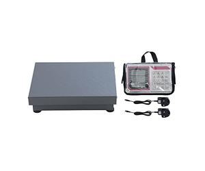 KATSU Tools Bilancia Digitale Wireless a Piattaforma 200kg, Bilancia Ricaricabile per Pacchi con Display LCD, Piattaforma in Acciaio al Carbonio 35 x 45cm, Alimentazione AC/DC, Modello 833304