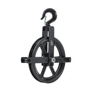 KATSU Tools Carrucola Gin 250mm, Puleggia a Cuscinetto Rinforzato con Gancio Girevole per Ponteggi, Costruzioni, Officina, Argano e Sollevamento 182128