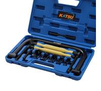 KATSU Tools Kit di 12 attrezzi portatili per compressore a molla con valvola Lapper, per auto, furgone, moto, automotive, modello 450342