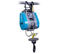 KATSU Tools Mini paranco elettrico, motore senza spazzole, sollevamento fino a 260 kg, altezza di sollevamento 30 m, lega di alluminio, doppio sistema di frenatura, gancio in acciaio forgiato
