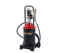 KATSU Tools Pompa Pneumatica per Grasso 12L Ingrassatore con Pompa Pneumatica Portatile Pistola per Grasso ad Aria con 12ft Tubo, 500 Bar, per Auto Camion Macchinari