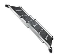 KATSU Tools Rampa per cani telescopico, capacità di carico 70 kg/150 libbre, 71 cm-156 cm in lega di alluminio portatile pieghevole leggero antiscivolo superficie Pet Car Van Rampa