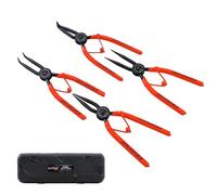 KATSU Tools Set Pinze Seeger 7" 4 Pezzi, CR-V, Manico Antiscivolo, per Montaggio e Smontaggio Anelli di Fermo, in Custodia Plastica 415726