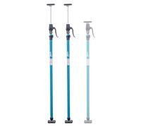 KATSU Tools Supporto telescopico per soffitto, confezione da 2, 125-290 cm, in acciaio, capacità di carico 40 kg, per posizionamento, tenuta e fissaggio di cartongesso