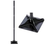 KATSU Tools Tamper in acciaio resistente - Base quadrata 200 mm x 200 mm, manico rimovibile a 3 sezioni per inceppamento, livellamento del suolo, ghiaia, ciottoli e riparazione del suolo