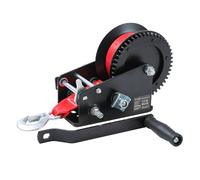 KATSU Tools Verricello Manuale Resistente 3000lbs 1360kg con Cinghia in Poliestere da 10m, Sistema a 2 Velocità, per Rimorchi Auto, Camper, Barche e Recupero di Emergenze 325926