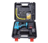 KATSU Trapano avvitatore a batteria da 18 V con kit accessori + asta flessibile + punta doppia + 5 punte + 6 punte per cacciavite con 1 prolunga + 2 batterie da 1,5 Ah + caricabatterie