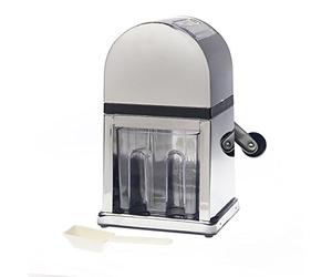 KATSU Tritaghiaccio Manuale con Vaschetta del Ghiaccio e Paletta per Cocktail e Frullati, Acciaio Inossidabile 769008