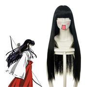 Katsura Kotarou/akiyama Mio/shana/cinese Bellflower Parrucca diritta lunga nera universale Costume da carnevale di Halloween Parrucche Cosplay KUZ036