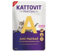 KATTOVIT - Vital Care Wellnessbox cibo umido per gatti | cibo umido per gatti in sacchetto fresco con servizio sanitario | Alimento completo per gatti adulti | 25 x 85 g