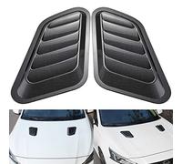 KATUR 1 coppia di coperture universali per cofano auto, prese d'aria decorative in ABS, turbo, con design in fibra di carbonio