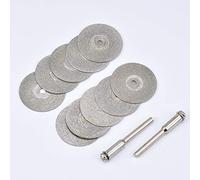 KATUR 10PCS Disco diamantato da 20 mm Lame per seghe circolari, dischi da taglio Mola per lucidatura Lama per sega Utensili rotanti abrasivi con mandrini da 2 pezzi Punte da trapano (20 mm)
