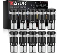 KATUR 194 LED Lampadina Ultra Blu Super Luminosa 168 2825 W5W T10 Wedge 24-SMD 3014 Chip LED Lampadine di Ricambio Canbus Senza Errori Dome Map Door Luci Targa di Cortesia (10 Pezzi, Blu)
