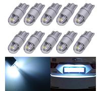 KATUR 194 - Luce LED bianca T10 2-SMD 3030 chip di ricambio per auto W5W 168 175 192 2825 mappa, cupola di cortesia, targa per cruscotto, luce laterale DC 12V 6000K (confezione da 4)