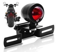 Katur 1PCS Red 12 V moto fanale luce di freno corsa con porta targa nero per Harley Bobber Chopper Cruiser Dyna Glide Sportster