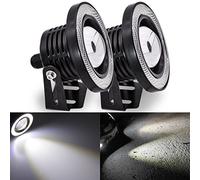 KATUR 2 pz Ad Alta Potenza 3 "Proiettore Universale Bianco LED Fendinebbia Bianco COB Halo Angel Eye Anelli DRL Guida Lampadine