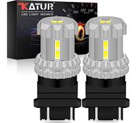 KATUR 3157 3156 3056 3057 4157 T25 LED Lampadine 12 Pezzi 3020SMD Chipset 2800 Lumen utilizzati per Luce di riserva, Luce Posteriore, Luce Freno o DRL, Xenon White (Confezione da 2)