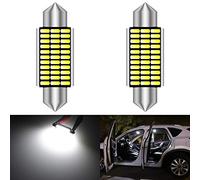 KATUR 41mm 42mm Festoon C5W Lampadine a LED 6000K Chipset Super Bright Chipset Canbus Senza errori per 211-2 212-2 214-2 2112 569 578 Targa Interna luci Targa (2pcs, Bianco)