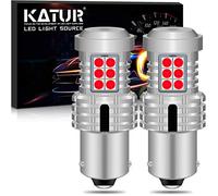 KATUR BAU15S PY21W 7507 Lampadine a LED Luminoso Eccellente 12pcs 3030 & 8pcs 3020 Chips CANBUS Senza errori Luci di parcheggio di Arresto della Coda del Freno di retromarcia,Rosso Brillante