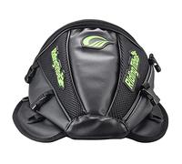KATUR Borsa da serbatoio per sedile posteriore moto, da sella di stoccaggio in pelle PU multifunzionale impermeabile Accessori per coda super leggera -Nero