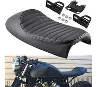 KaTur - Cafe Racer, sella universale a gobba per moto, in stile vintage, colore nero