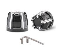 KATUR Copridado Dado per assale Anteriore per Moto Set di Tappi per Harley Sportster Softail Fat Boy Dyna V-Rod Touring Street Glide (Nero)