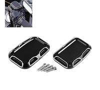 KATUR Freno del Motociclo Frizione Cilindro Nero Cromo Covers Copertura di Alluminio di CNC per Harley FLH FLHX FLHX Road King 2008-2017 Electra Glide Via