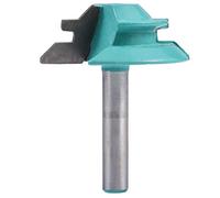 KATUR Fresa a 45 gradi per fresa, fresa a snodo di serie con gambo da 1/4 di pollice per utensile da taglio per legno spesso e punte da finestra (1/4"gambo 1-1/2" larghezza)