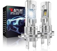 KATUR H7 LED Lampadine Per Fari, H7 LED Lampadina 16000LM 6000K Bianco 500% Luminosità Senza Ventola Impermeabile Mini Formato Plug and Play Kit Di Conversione Alogena, Confezione Da 2