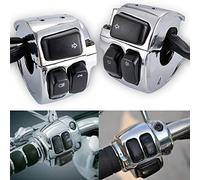 KATUR, interruttore impermeabile di controllo per manubrio delle moto, 25 mm, con cablaggio, di colore nero, per Harley Softail, Dyna, Sportster 883, Sportster 1200, V-Rod dal 1996 al 2012