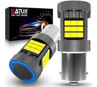 KATUR Lampadina 1156 BA15S LED, Canbus 500% luminosità 3000LM 6000K Bianco Xeno con Ventola di Raffreddamento LED 7506 P21W Luci di Retromarcia Fendinebbia Posteriori Indicatori di Direzione, 2PCS