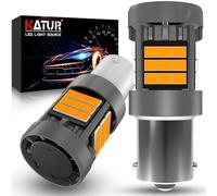 KATUR Lampadina 1156 BA15S LED, Canbus 500% luminosità 3000LM Giallo Ambra con Ventola di Raffreddamento Lampadine LED 7506 P21W 1141 Indicatori di Direzione, 2PCS