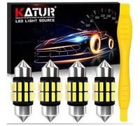 KATUR Lampadina C5W LED, 31mm 1.22'' Canbus Festone LED 12V 24V 6000K Bianco Xenon 3175 DE3175 DE3021 3022 3021 Lampadine Auto Cupola Scheda Tronco Luce di Cortesia, 4pcs