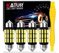 KATUR Lampadina C5W LED, 36mm 1.42'' Canbus Festone LED 12V 24V 6000K Bianco Xenon 6418 6461 6451 Lampadine Auto Cupola Scheda Tronco Luce di Cortesia, 4pcs