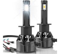 KATUR Lampadina H1 LED 30000LM 700% Luminosità 6000K Bianco Xenon Plug and Play Lampadine H1 LED per auto, confezione da 2