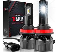 KATUR Lampadina LED H11 120W 30000LM 700% Luminosità H11 LED Lampadine Plug And